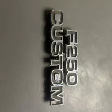 77 78 79 1977 1978 1979 FORD TRUCK F-250 CUSTOM CHROME EMBLEM