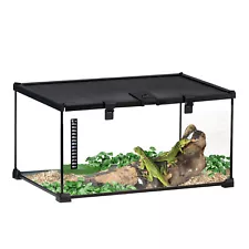 PawHut Glass Reptile Terrarium Habitats for Lizards, Frogs, Snake 50 x 30 x 25cm