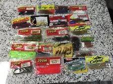 Lot Of 20 Bags Rubber Worm Baits Assorted Zoom, Berkley, Culprit Etc