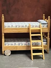 Dollhouse Miniature Bunk Beds Oak Finish 1:12 one inch scale E154 Dollys Gallery