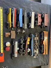 Vintage Lionel Trains 14pc Lot O Gauge Flat Cars Caboose And Switch No Reserve