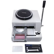 72 Character Manual Stamping Machine Card Embosser Printer Code ID PVC Cred