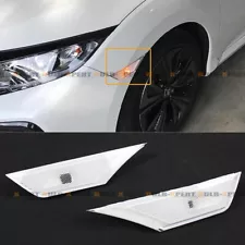 FOR 2016-21 10TH GEN HONDA CIVIC EURO CLEAR LENS BUMPER SIDE MARKER LAMP LIGHTS