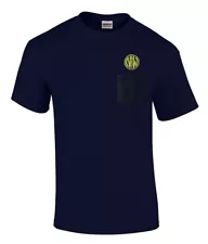 On Sale Norfolk and Western Railway Embroidered Pocket Tee [p04]