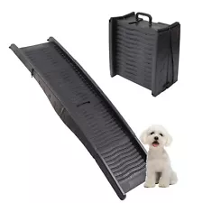 New ListingDog Ramp for Bed Non-Slip Portable Folding Stairs for Small Medium Dogs Black