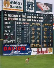 CROSLEY FIELD 1967 CINCINNATI REDS PETE ROSE TERRACE SCOREBOARD 8X10 PHOTO