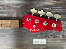 JUNK Schecter USA Custom Shop Jazz Bass Neck Rosewood Candy Apple Red