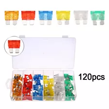 120PCS Auto Car Blade Fuse Box Assortment Fuses for Truck RV SUV Boat Motorcycle