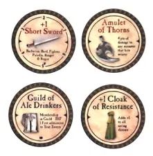 Lot of (4) Rare True Dungeon Tokens