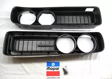 1971 Dodge Charger R/T Super Bee 500 original grille set painted black w screws