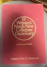 Webster's Ninth New Collegiate Dictionary 1991 A Merriam-Webster