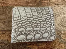 Excellent Condition Nixon Mercer Bi-fold Crocodile Leather Wallet White