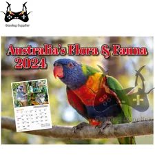 2024 AUSTRALIA FLORA & FAUNA 12 Months A4 297 x 210 mm Wall Calendar By Topmill