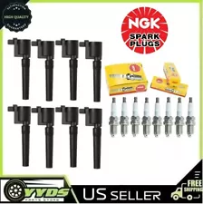 Quality Ignition Coil & NGK Spark Plug 8PCS for Ford Thunderbird/ Lincoln LS V8