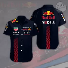 Red-Bull F1 Racing Team Casual Shirt, Red-Bull Auto Racing Button Down Shirt