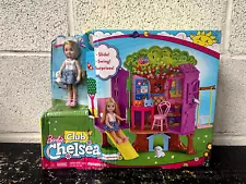 Barbie Club Chelsea Treehouse Slide Swing Doll NEW DAMAGED BOX