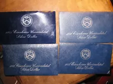 TWELVE 1971 - 1974 BLUE EISENHOWER (IKE) SILVER DOLLAR ENVELOPES w/COA NO COINS