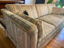 Vintage 70's sofa - comfy and in great condition (complete with armrest covers)