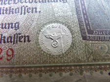 20 Reichsmark WWII Genuine Third Reich 1939-1945 Nazi Germany Banknote swastikax