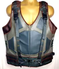 Tom Hardy Type Dark Knight Rises Bane Vest Faux Leather Nylon & Brass Men's Sz L