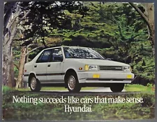 1988 Hyundai Excel Catalog Brochure GS Sedan Hatchback GLS Excellent Original 88