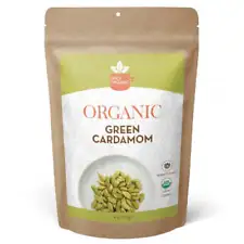 Organic Jumbo Green Cardamom Pods - Whole Elaichi Spices for Cooking and Baking