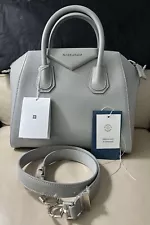 NWT Small Gray Leather Givenchy Antigona Satchel Shoulder Handbag