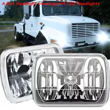 Pair 7x6" 5X7" LED Sealed Headlights Beam For INTERNATIONAL 4700 4900 8100 9900 (For: 2000 4700)