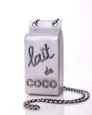 CHANEL Lait de Coco Milk Carton Bag Silver