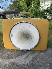 Vintage Suitcase Kick Drum Mustard Yellow