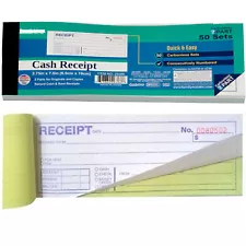 2 Sets Carbonless Receipt Book Sheets for Sales Order Records Copy Sheet 2 Part