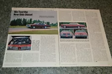 ★★1978 OLDSMOBILE DELTA 88 DIESEL FIRST LOOK ROAD TEST ARTICLE PREVIEW 78 (For: 1970 Delta 88)