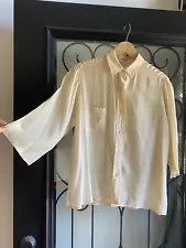 Chanel Silk Blouse 90s? Designer Pleated