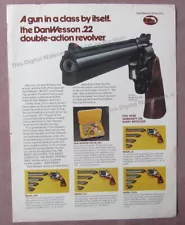 Vtg c1980s Dan Wesson .22 Double Action Revolver Series Advertising Flyer