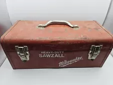 VTG Empty Red Milwaukee Heavy-Duty Sawzall Metal Tool/ Storage/Box/Case 17”