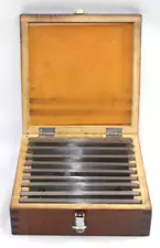 New ListingMachinist Steel Parallels ~ 10 Pairs (20 Pcs) ~ In Wooden Case ~ Vintage