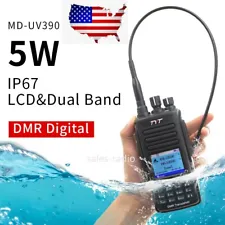 TYT MD-UV390 IP67 DMR Digital Two-Way Radios UHF VHF Dual Band 5W Walkie Talkie
