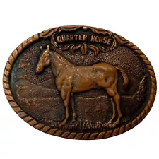 Quarter Horse Belt Buckle Vintage Cowboy Western Wear Country Equestrian