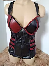 BATMAN Under Girl Harley Quinn Arkham City Corset Top Cosplay Size L