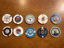 (10) Different $1 Casino Chips - Lot 2