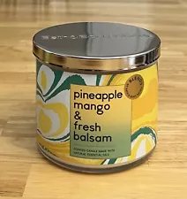 Bath & Body Works PINEAPPLE MANGO & FRESH BALSAM 3 Wick Jar Candle 14.5 oz New