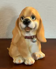 6"(H) Cute Cocker Spaniel Puppy Coin Bank with Adoring Eyes Only for Owner!