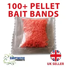 PELLET BANDS BAIT BANDS PERFECT FOR MAGGOTS or 2mm to 12mm BAITS 100+ per PACKET