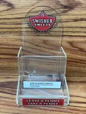 Vtg Swisher Sweets Cigars Advertising Tobacco Leave a Penny Take Display Holder