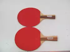 VINTAGE PING PONG TABLE TENNIS RACKET PADDLE SET SPORTCRAFT RED