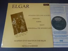 ED1 ELGAR - INTRO / ALLEGRO / SERENADE FOR STRINGS LP, Marriner, ARGO ZRG 573