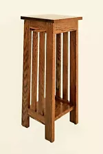 Mission Style Oak Stand, Plant, Nightstand, End Table, Amish, Wood, Handmade