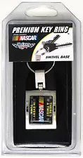 NASCAR Key Chain Ring Domed w/Swivel Base "There's A Twist In Every Turn" - NEW