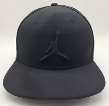 Air Jordan Black Snapback Hat Black Jumpman Logo NBA Blackout Color Match