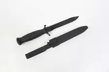 GLOCK 81 Black Plain Edge Fixed 6.5" Blade Survival Field Knife With Saw